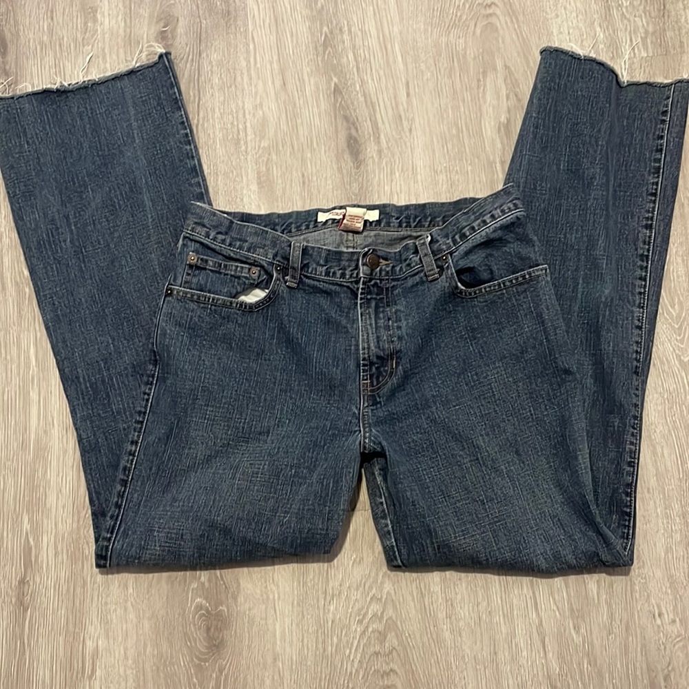 Dark wash denim jeans